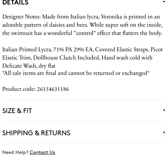 Morgan lane Veronika swimsuit bee print, sz m, NWT - Picture 4 of 8